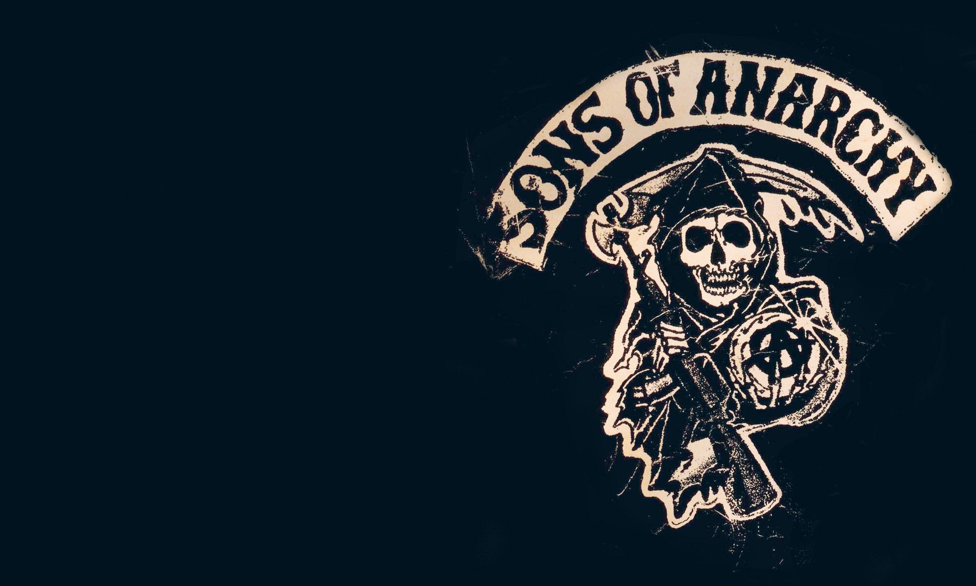 Sons Of Anarchy, Skull, Typography Wallpaper