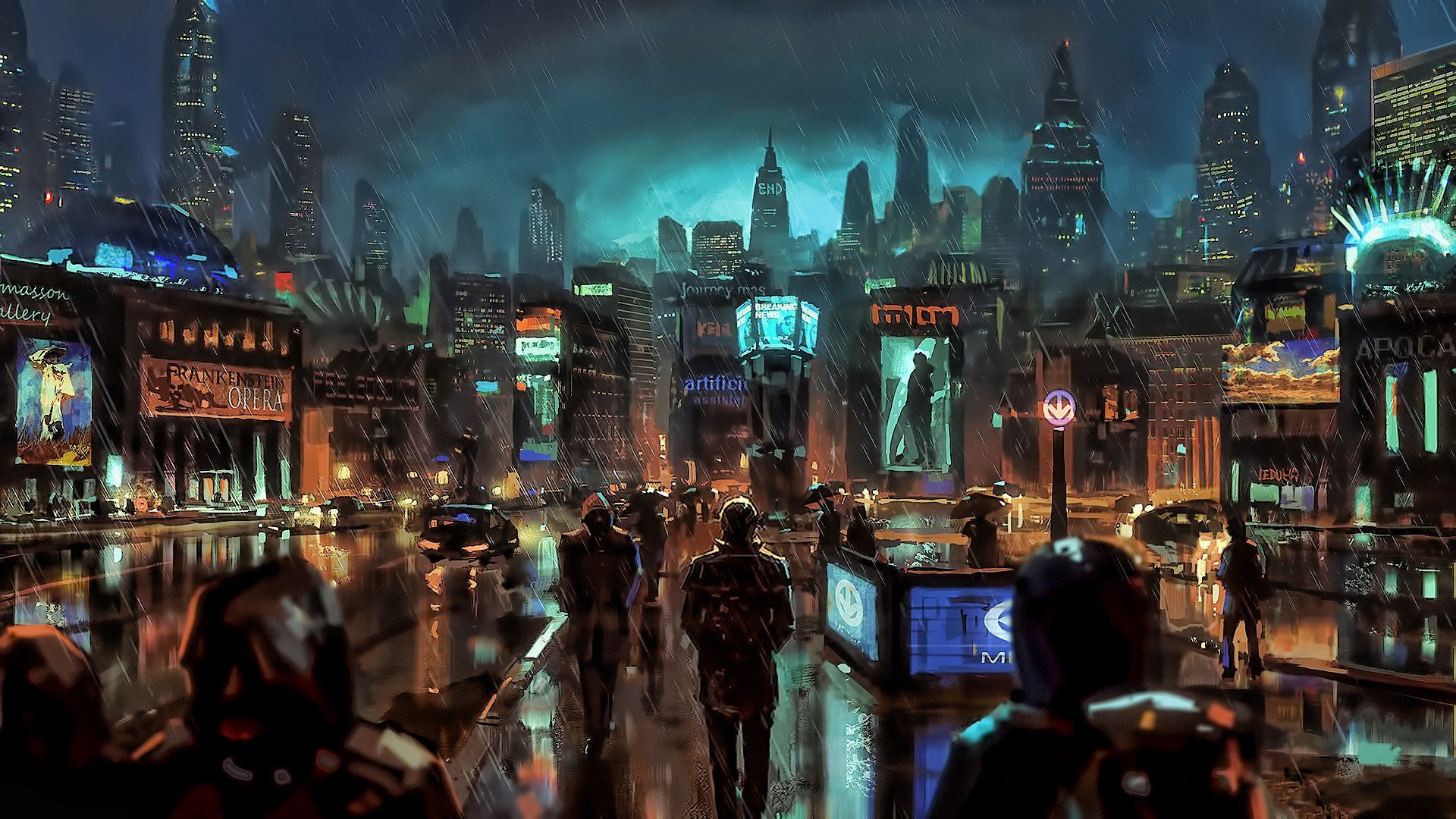 science fiction, City Wallpaper