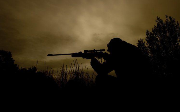 snipers, Hunter, Silhouette HD Wallpaper Desktop Background
