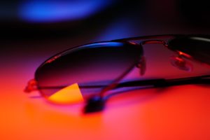 sunglasses, Reflection, Neon