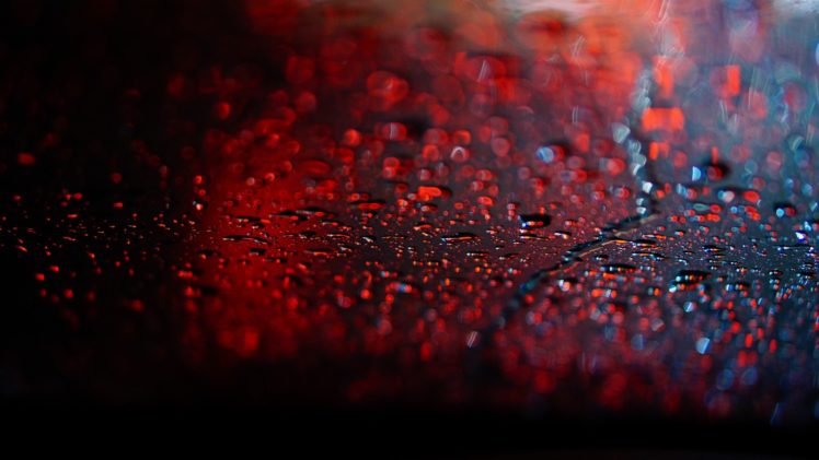rain, Water drops, Bokeh, Depth of field HD Wallpaper Desktop Background