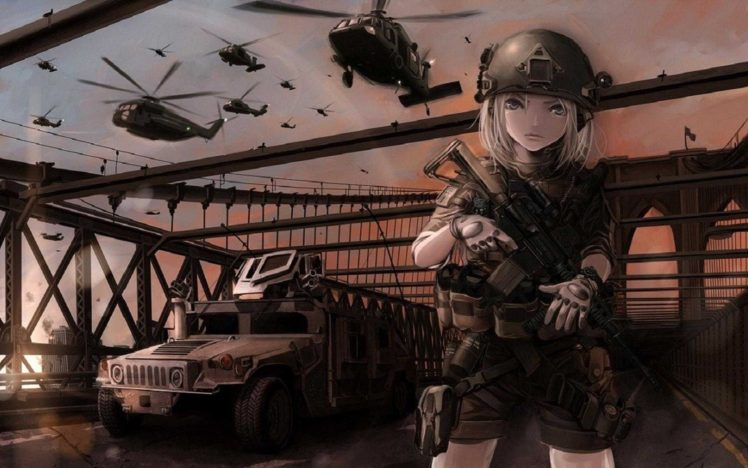original characters, Anime, Military HD Wallpaper Desktop Background