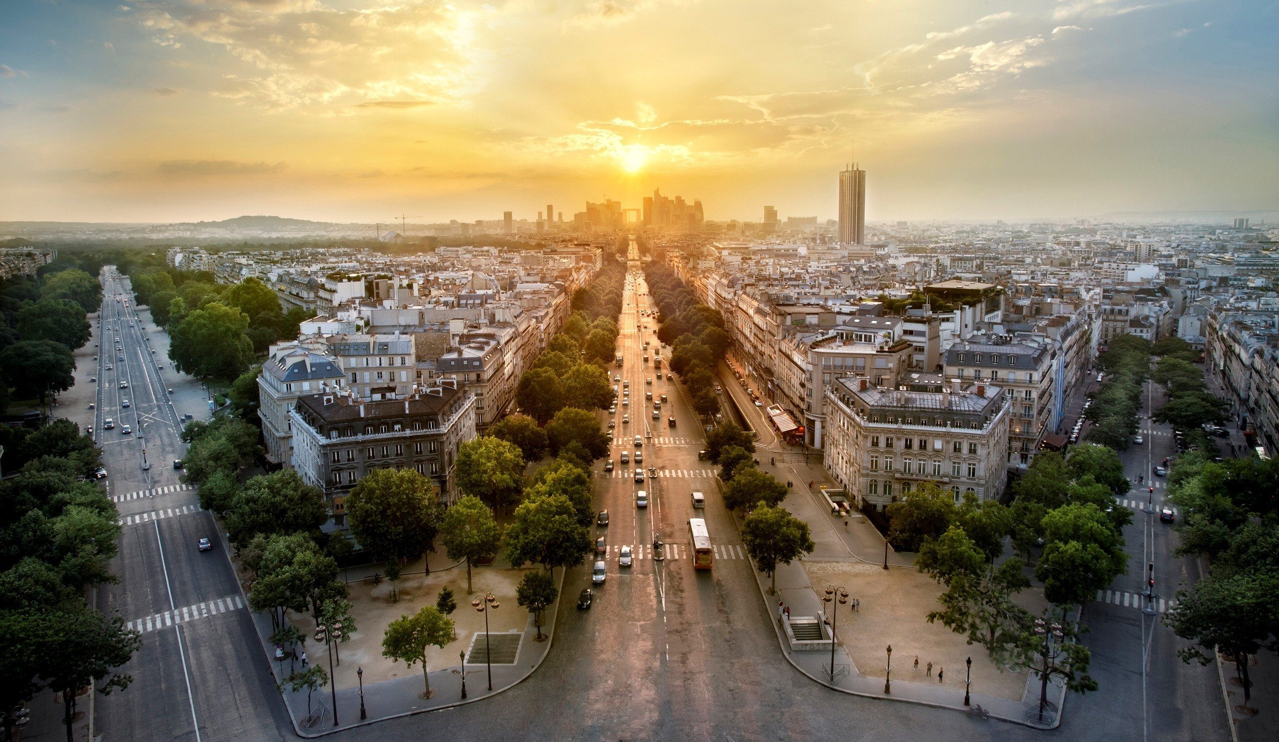 Paris, France, Sunlight, Road, Traffic Wallpaper
