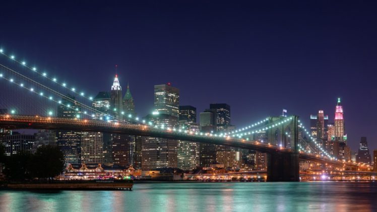 bridge, Night HD Wallpaper Desktop Background