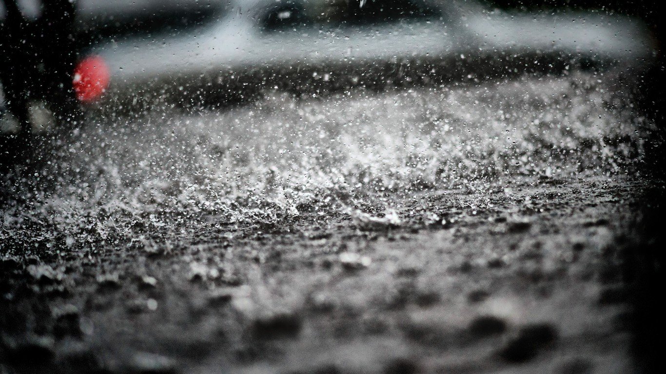 depth of field, Rain, Water, Puddle Wallpaper