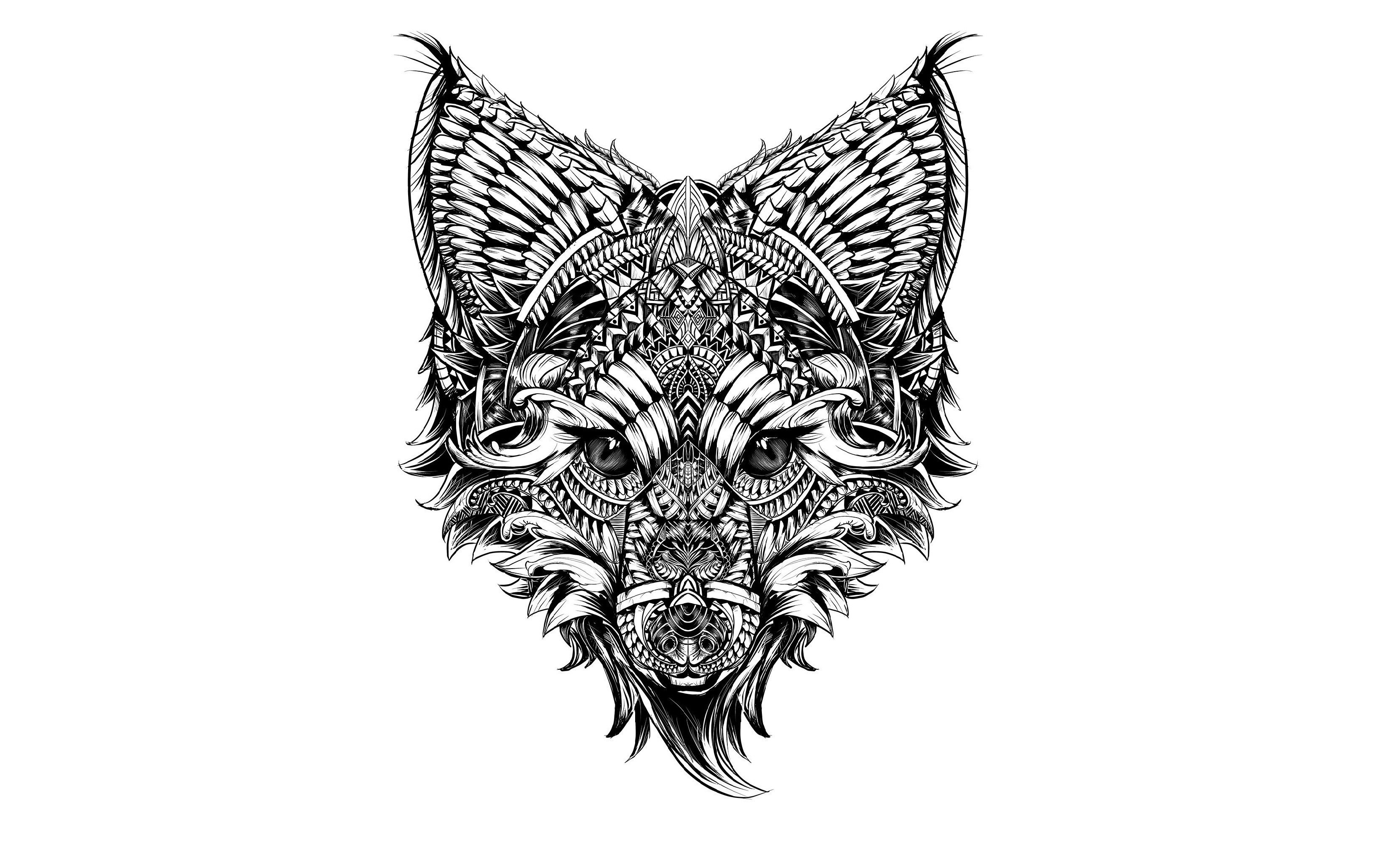 tribal, Fox Wallpaper