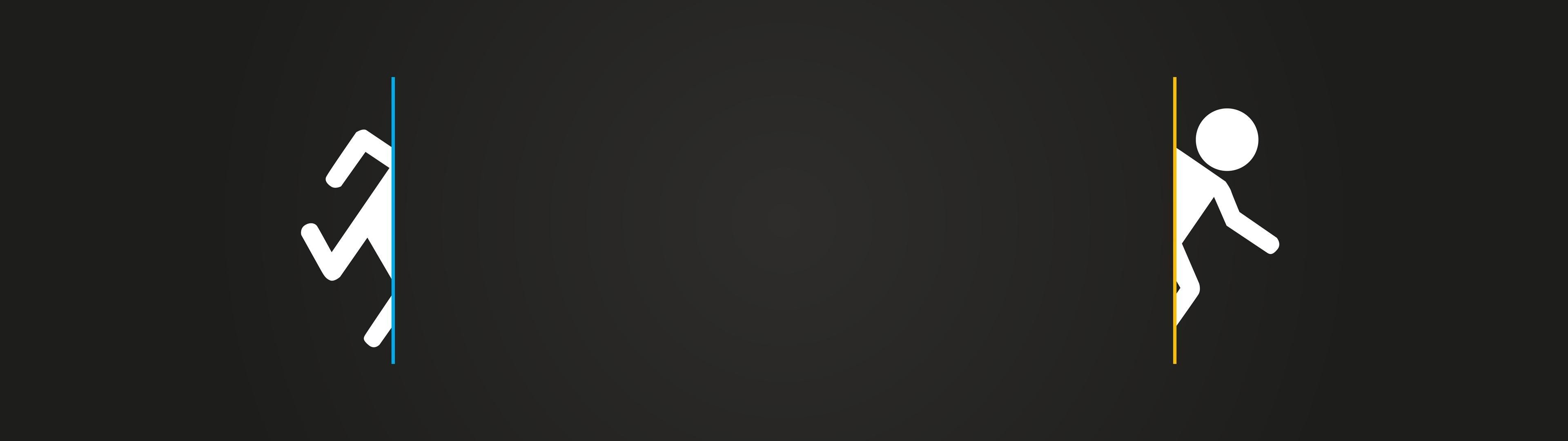 Portal (game), Video games, Gray background Wallpaper