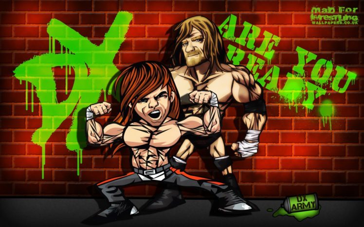 Shawn Michaels, WWE, Triple H, DX, Cartoon HD Wallpaper Desktop Background