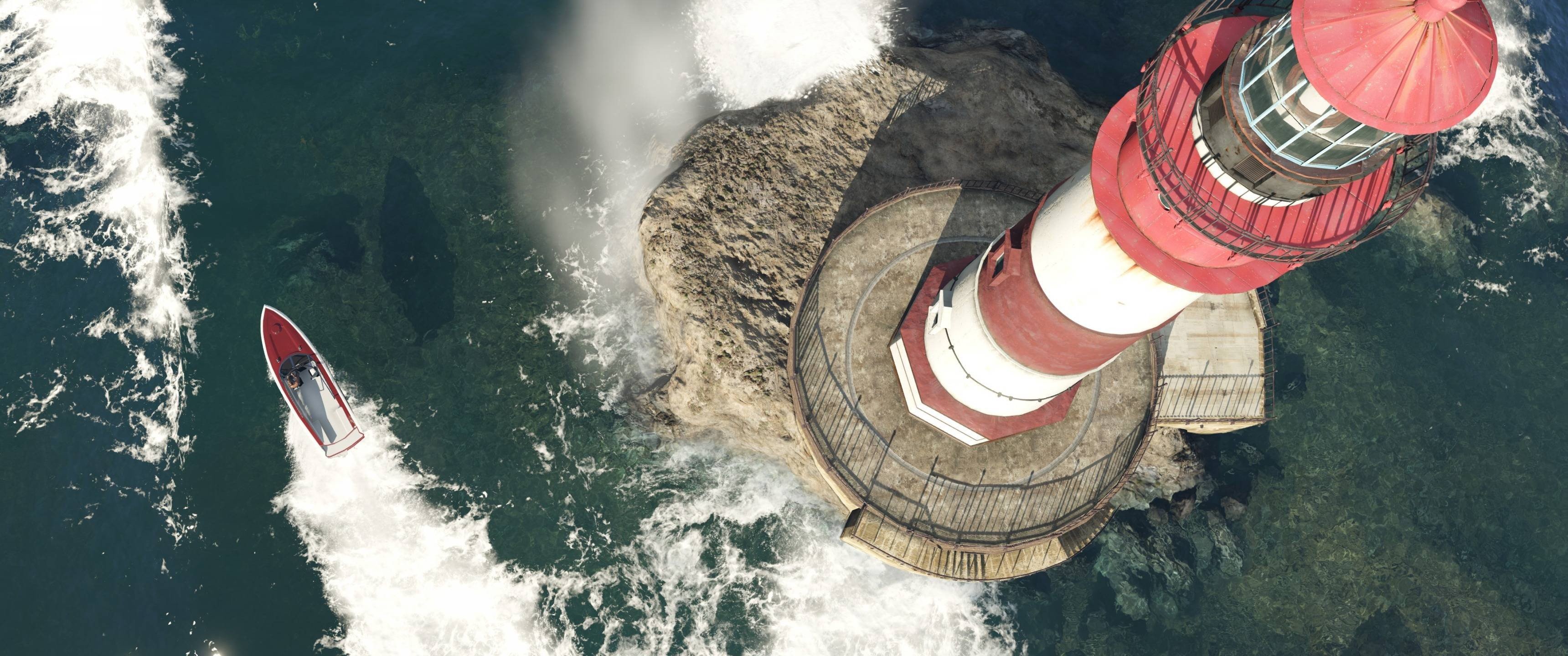 video games, Boat, Lighthouse, Screen shot, Grand Theft Auto V, Grand Theft Auto Wallpaper