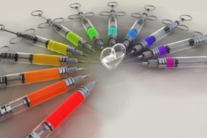 heart, Syringe, Rainbows
