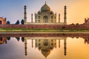 reflection, Water, Taj Mahal, Palace, India