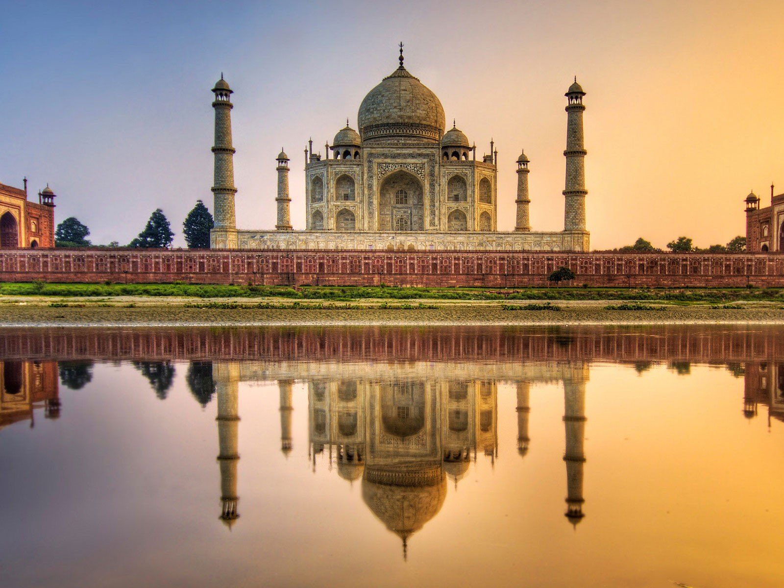 reflection, Water, Taj Mahal, Palace, India Wallpaper