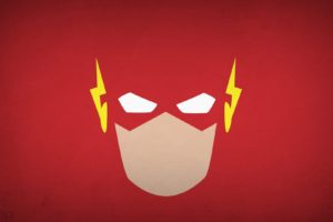 hero, Flash, Blo0p, Simple background, Comics, DC Comics, Minimalism, Superhero, The Flash, Red background