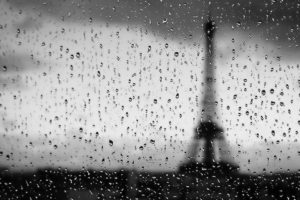 Eiffel Tower, Water drops, Water on glass