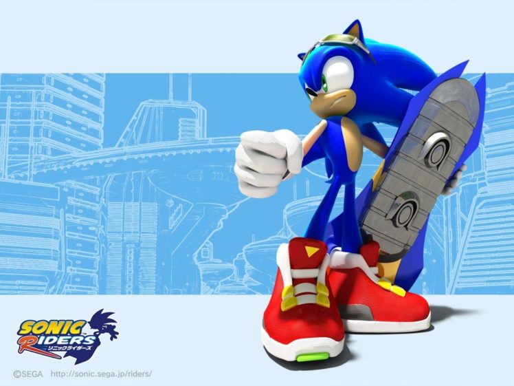 Sonic, Sonic Riders, Sonic the Hedgehog, Hoverboard HD Wallpaper Desktop Background