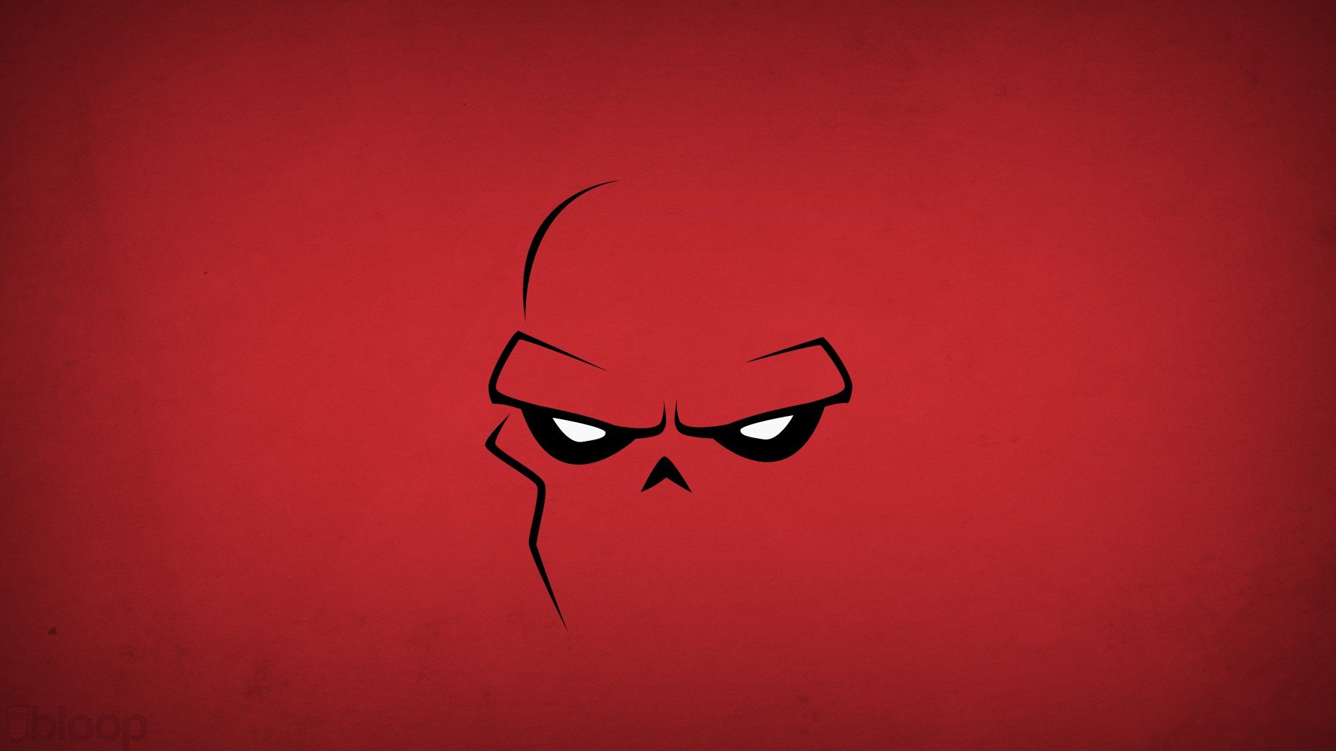 Red Skull, Minimalism, Blo0p Wallpaper