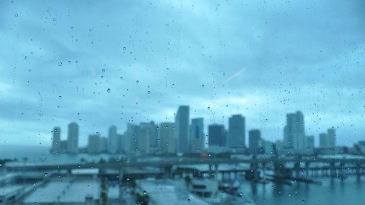 city, Rain, Water drops HD Wallpaper Desktop Background
