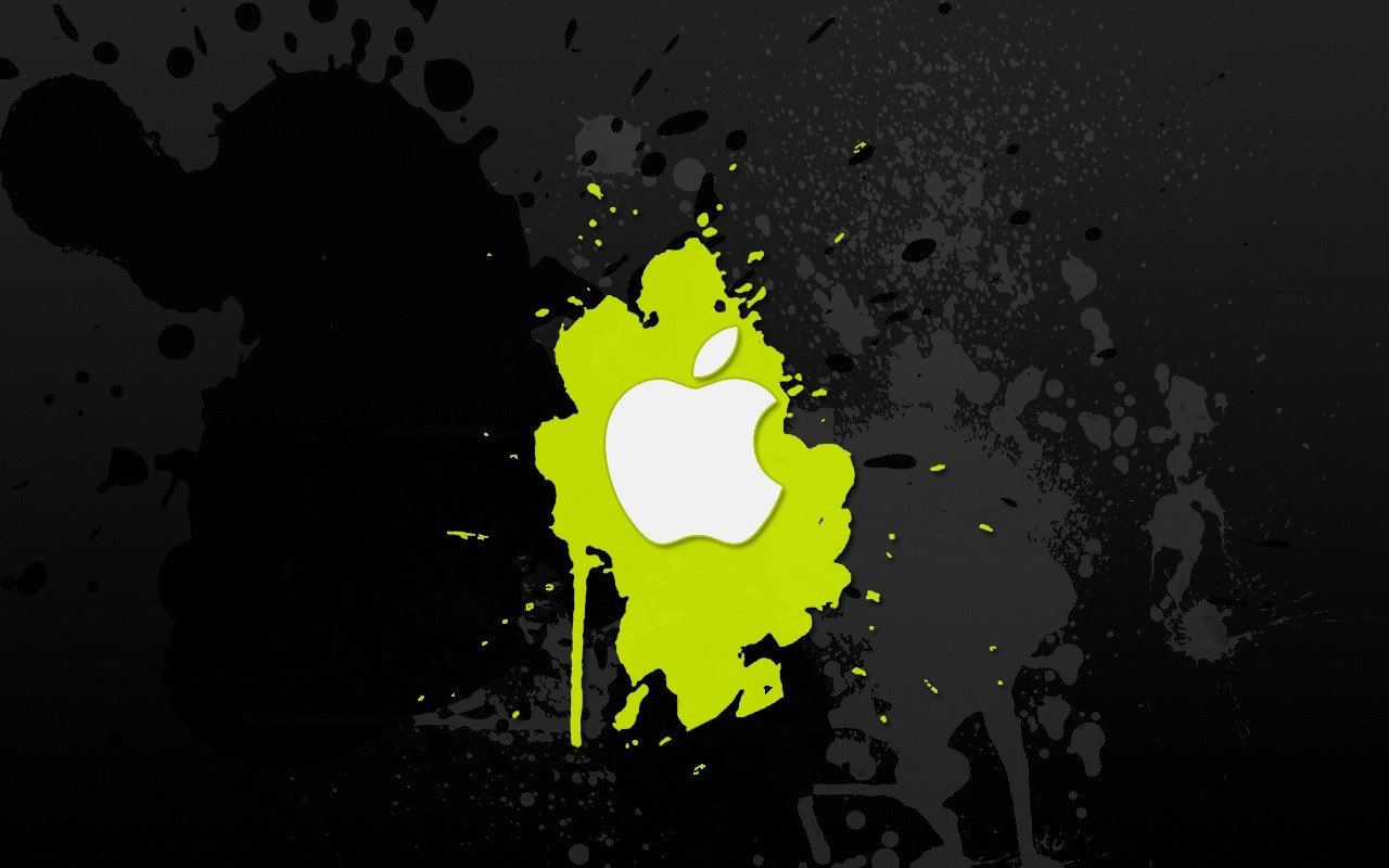 Apple Inc., Logo, Paint splatter Wallpaper