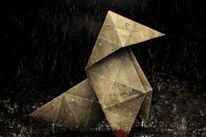 heavy rain, Rain, Origami