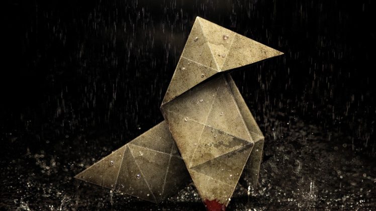 heavy rain, Rain, Origami HD Wallpaper Desktop Background