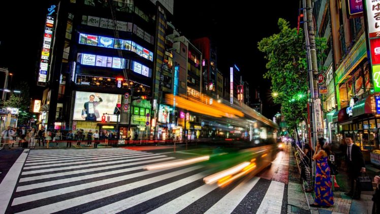 cityscape, Night, Street, Japan HD Wallpaper Desktop Background