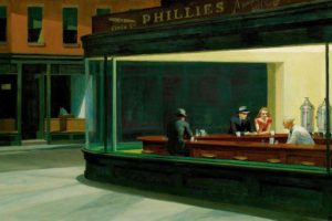 painting, Diner, Edward Hopper, Nighthawks, Classic art