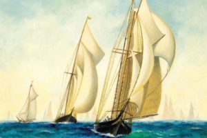 painting, Sailing ship