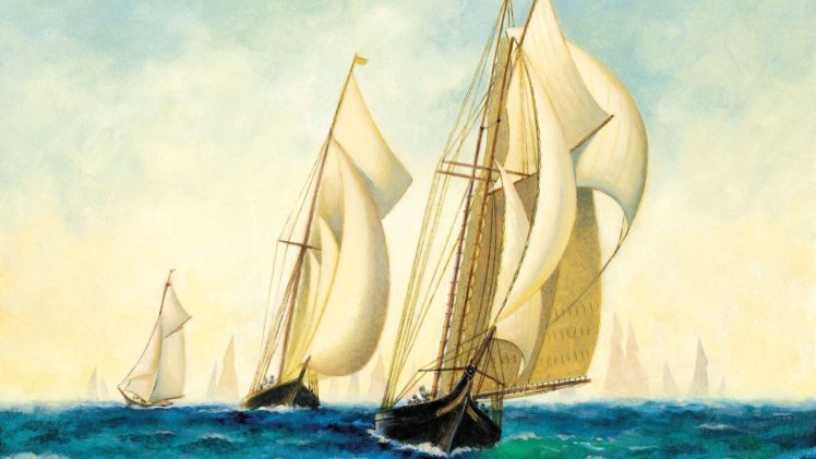 painting, Sailing ship HD Wallpaper Desktop Background