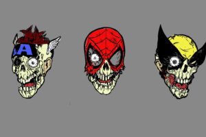 Marvel Zombies, Captain America, Spider Man, Wolverine, Zombies
