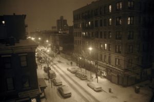 street, Snow, Cityscape
