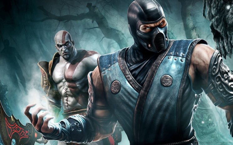 Kratos, Sub Zero, Sub Zero, Anime, Mortal Kombat, Video games HD Wallpaper Desktop Background