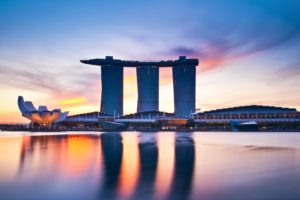 Marina Bay, Singapore, Hotels, Reflection, Architecture