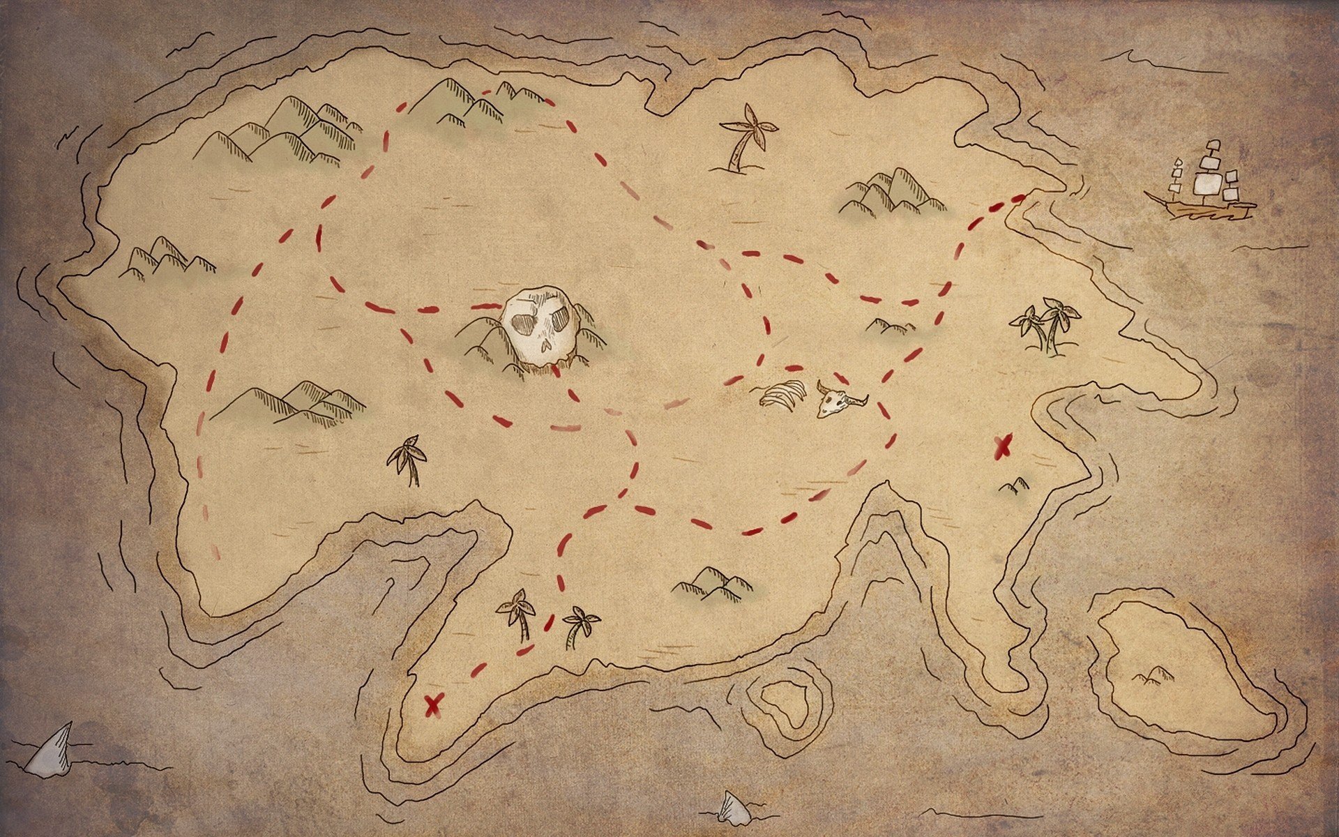 map, Treasure Wallpaper