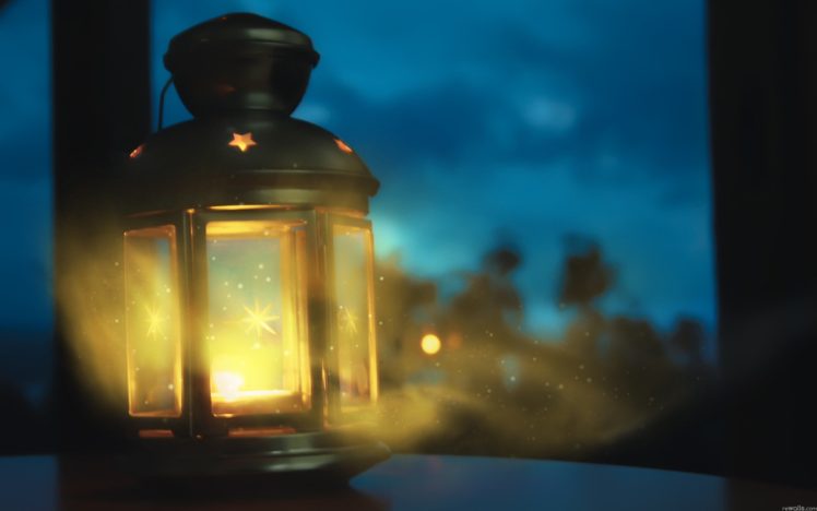 window, Night, Lantern, Stars, Sparkles HD Wallpaper Desktop Background