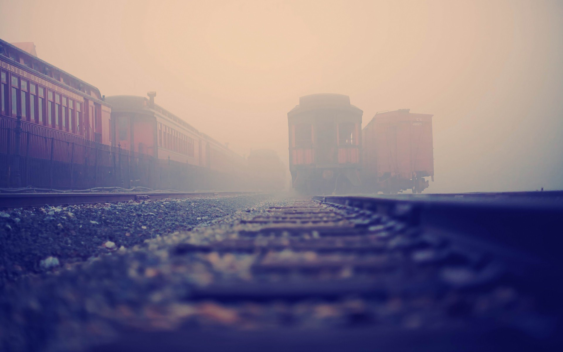 train, Mist, Railway Wallpaper