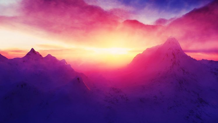 sunrise, Mountain HD Wallpaper Desktop Background