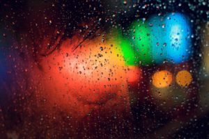 water on glass, Blurred, Bokeh, Colorful
