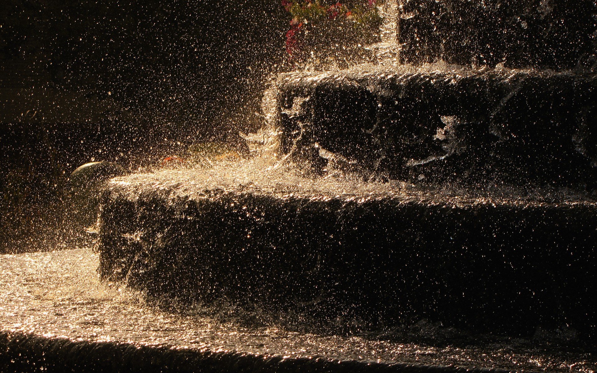 rain, Stairs Wallpaper