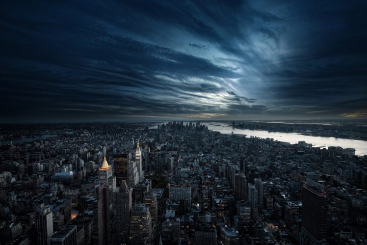 city, New York City, Aerial view HD Wallpaper Desktop Background