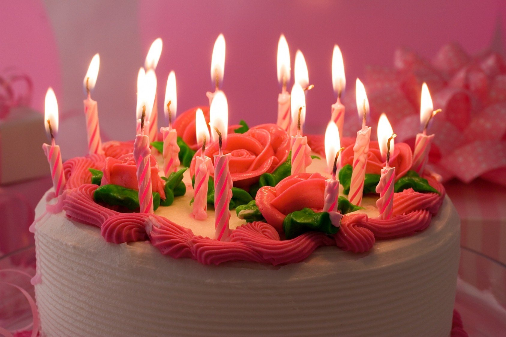 cakes, Candles, Fire Wallpaper
