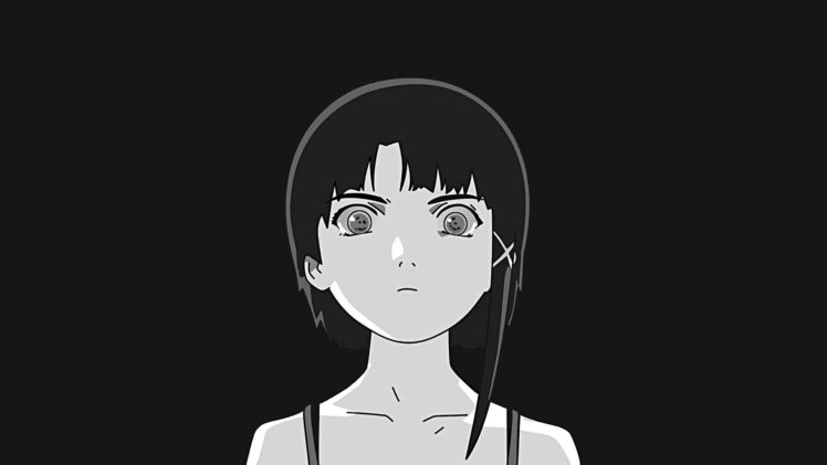 Serial Experiments Lain Lain Iwakura Simple Background Monochrome Wallpapers Hd Desktop And Mobile Backgrounds