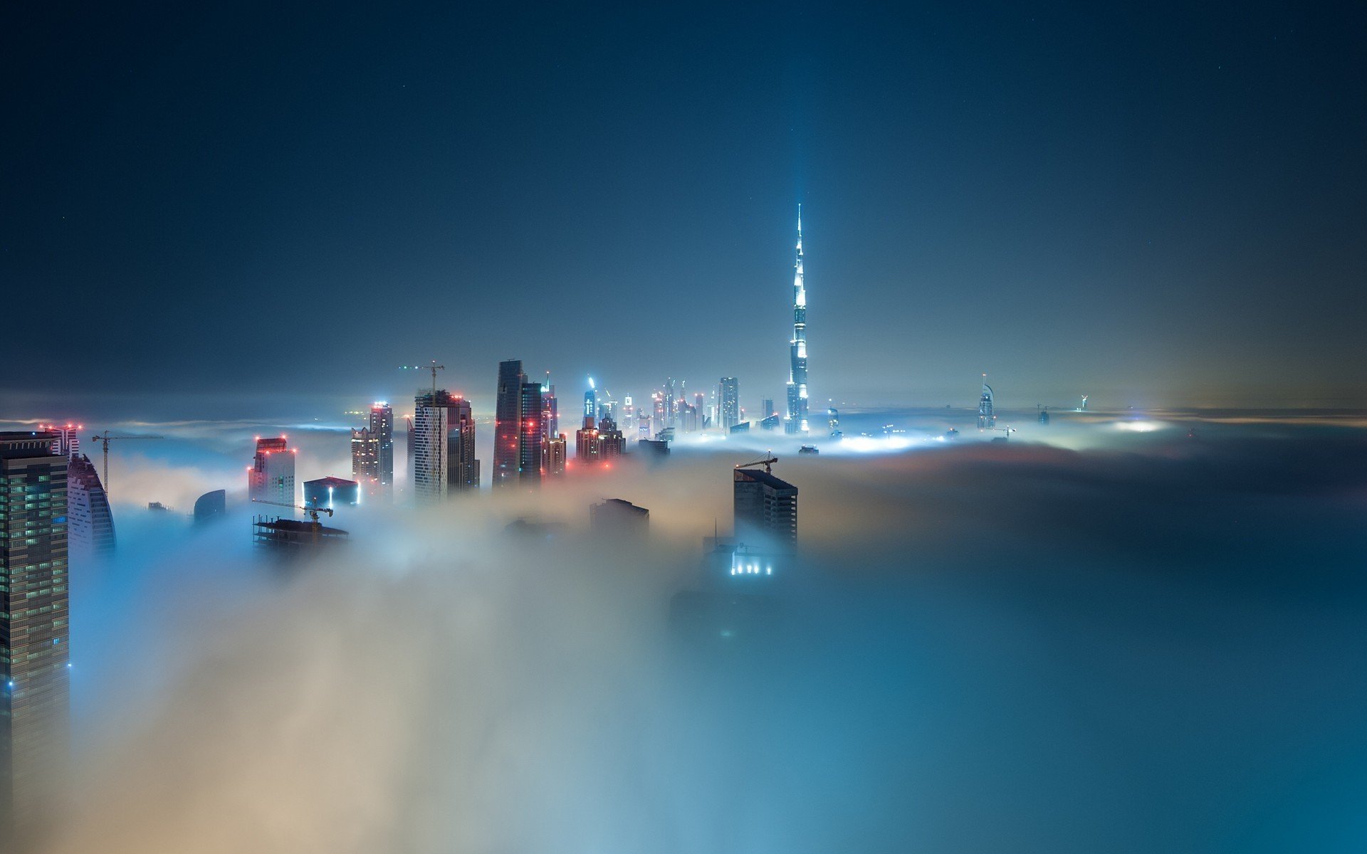 cityscape, Mist, Building, Dubai Wallpaper