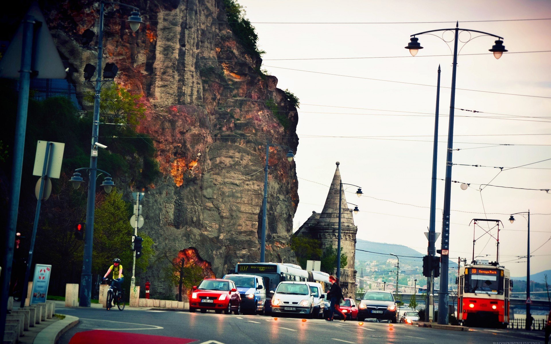 cityscape, Road Wallpaper