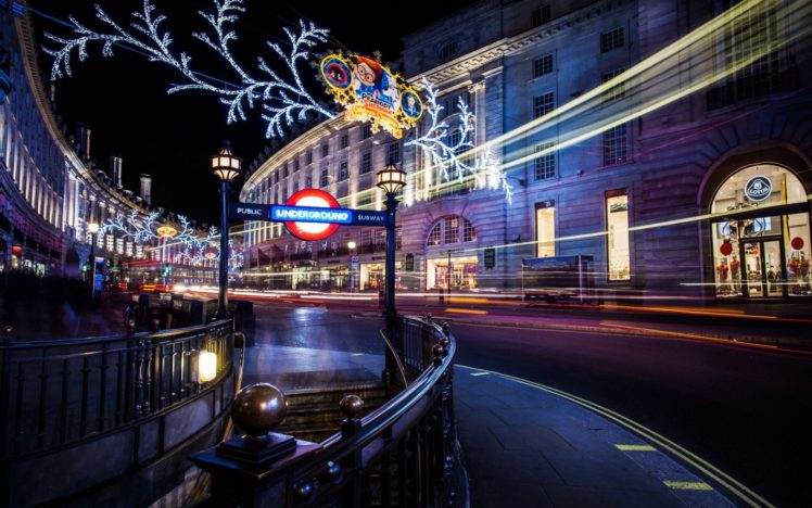 cityscape, Long exposure, London, Road, Lights, Light trails, UK HD Wallpaper Desktop Background