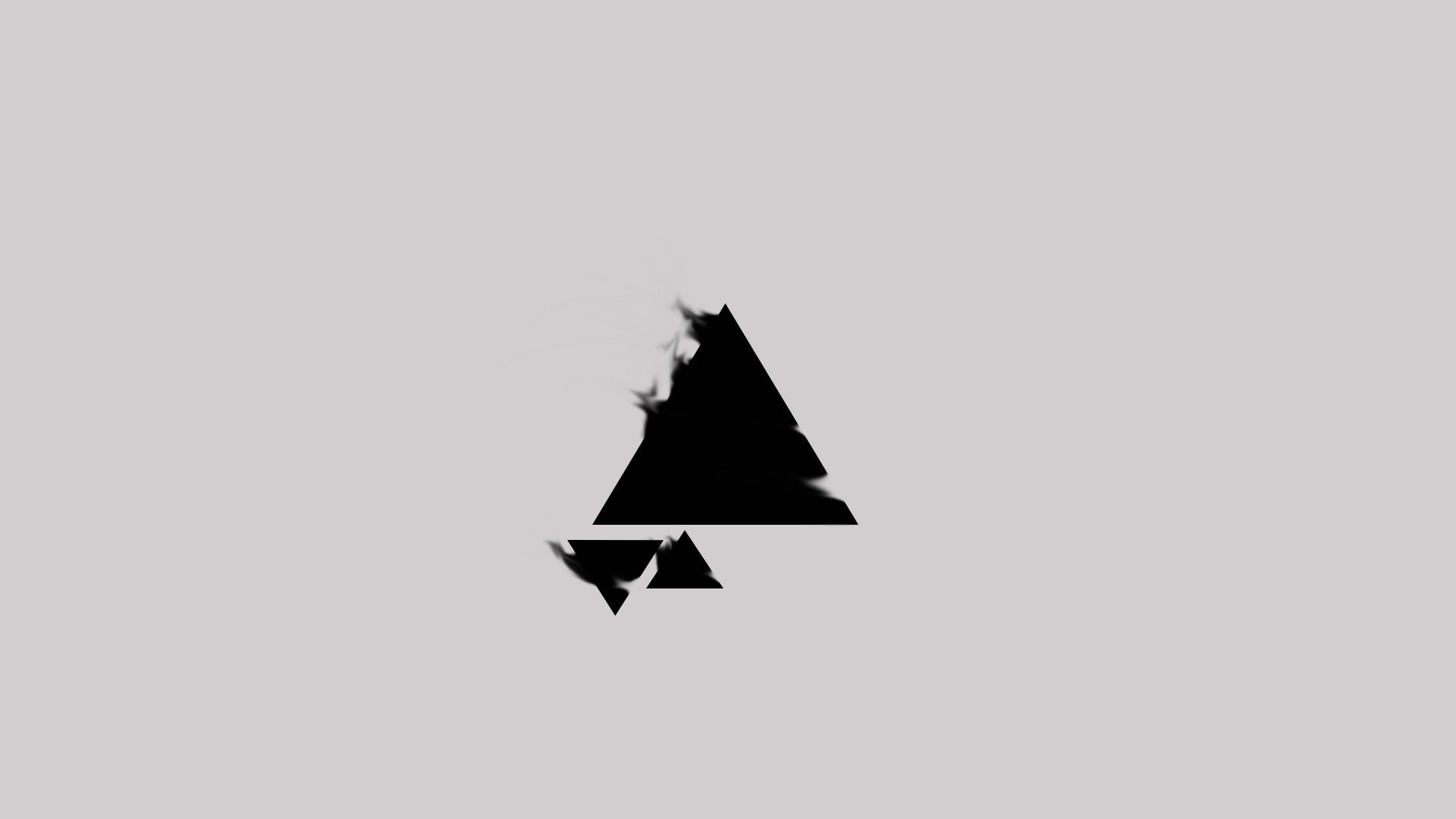 triangle, Black, White, Wind, Minimalism Wallpaper