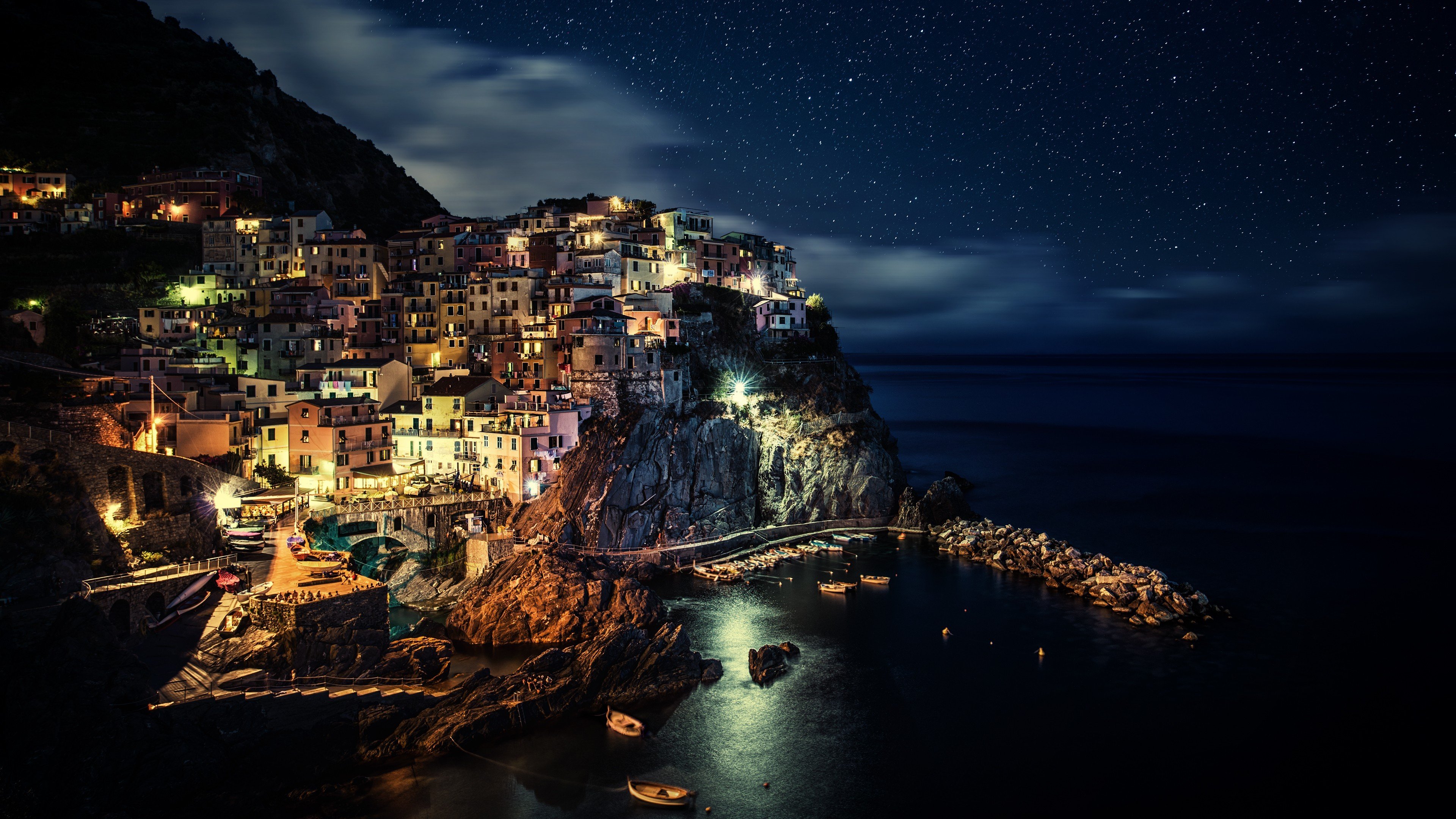 Italy, Manarola, Coast, City, Cinque Terre Wallpaper