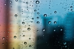 water drops, Water on glass