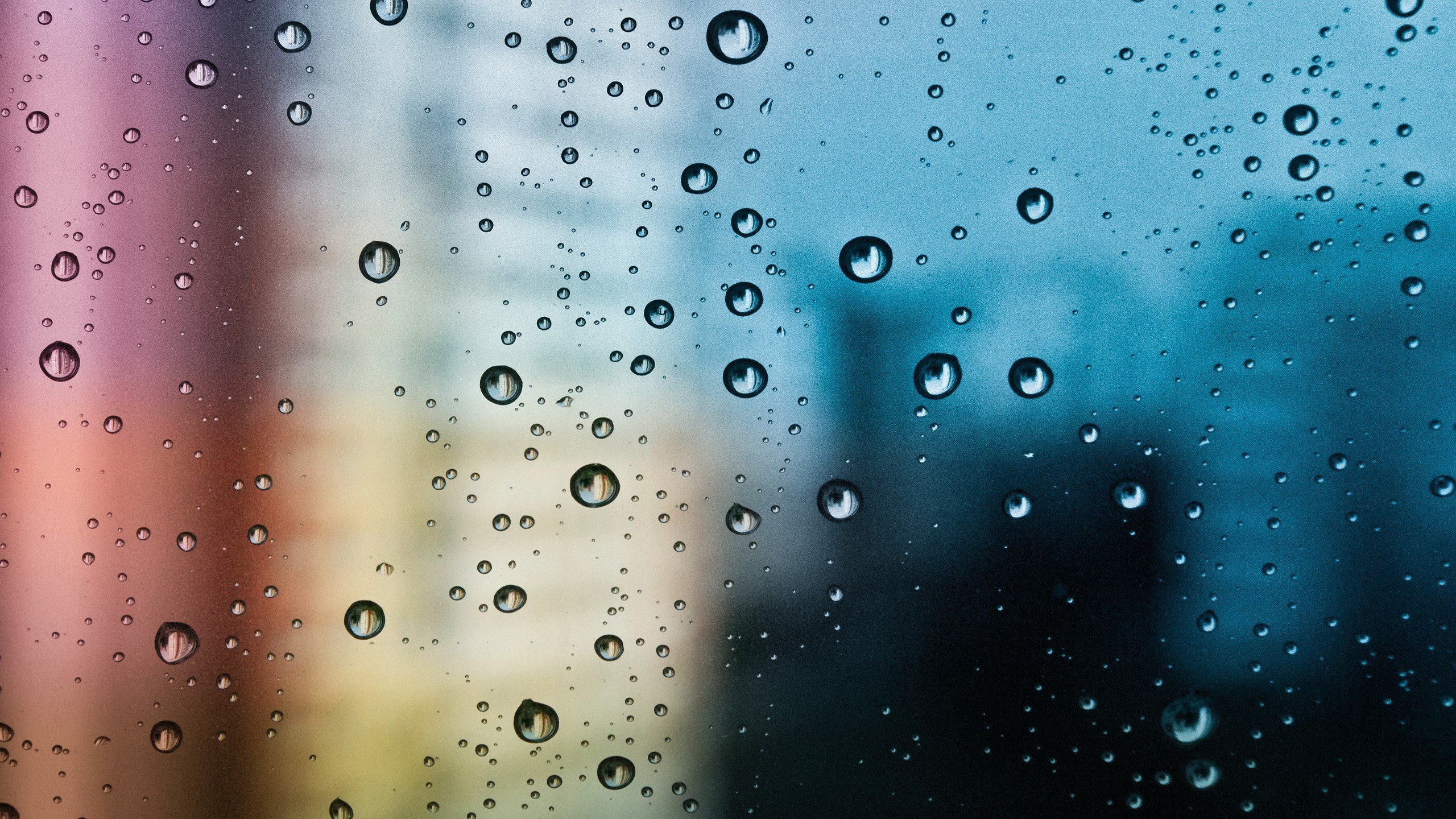water drops, Water on glass Wallpaper