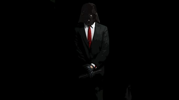Darth Vader Anonymous Hitman  Black  Minimalism 