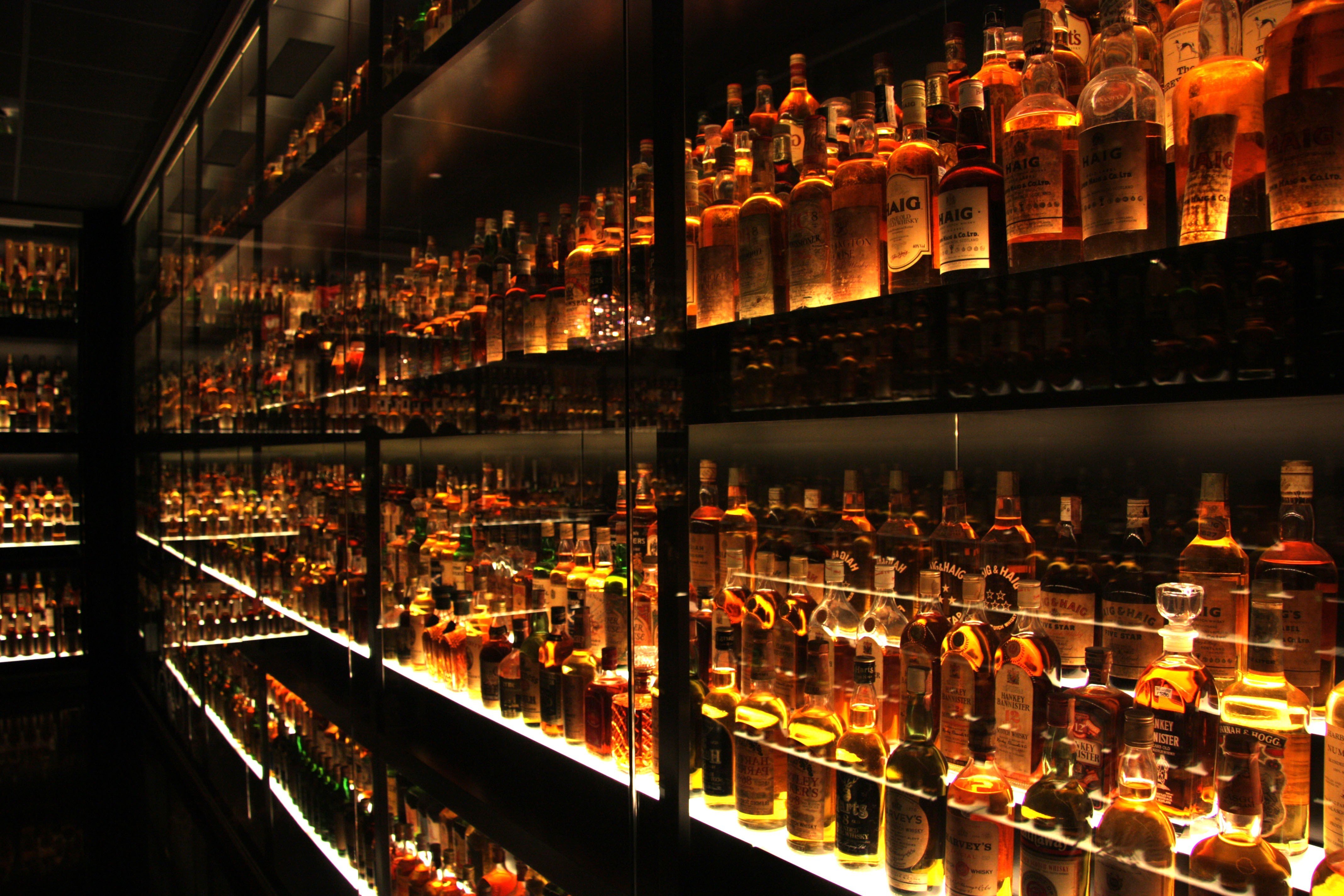 Scotch, Bottles, Shelves, Alcohol Wallpaper